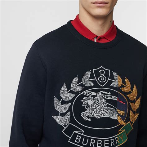 burberry embroidered crest jersey sweatshirt|Burberry Limited.